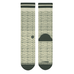 The Illusion | Green Pattern Heel Hammock™ Crew Socks