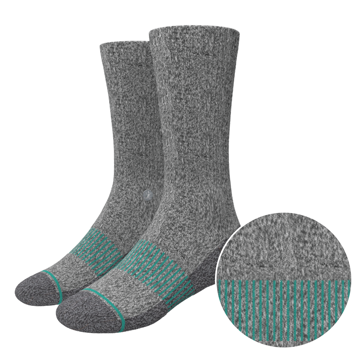 The Intramural Champ | Gray Stay Weird Heel Hammock™ Crew Socks