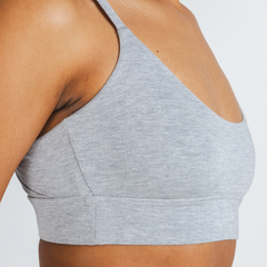 The Intramural Champ | Heather Grey Strappy Bralette