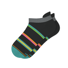 The Island Time | Black Tropical Heel Hammock™ Ankle Socks