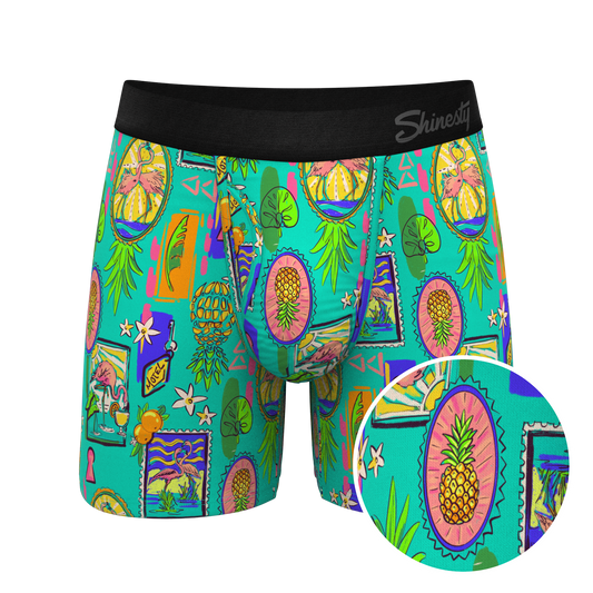 The Island Time | Pineapple Scene Ball Hammock® Pouch Underwear With Fly