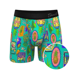 The Island Time | Pineapple Scene Ball Hammock® Pouch Underwear With Fly