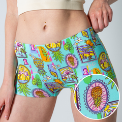 The Island Time | Pineapple Scene Modal Boyshort Underwear