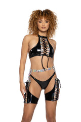 J-Valentine JR109 - PVC & Prism Lace-Up Chaps