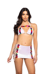 J-Valentine JR111 - Unicorn & Rainbow Harness Triangle Top