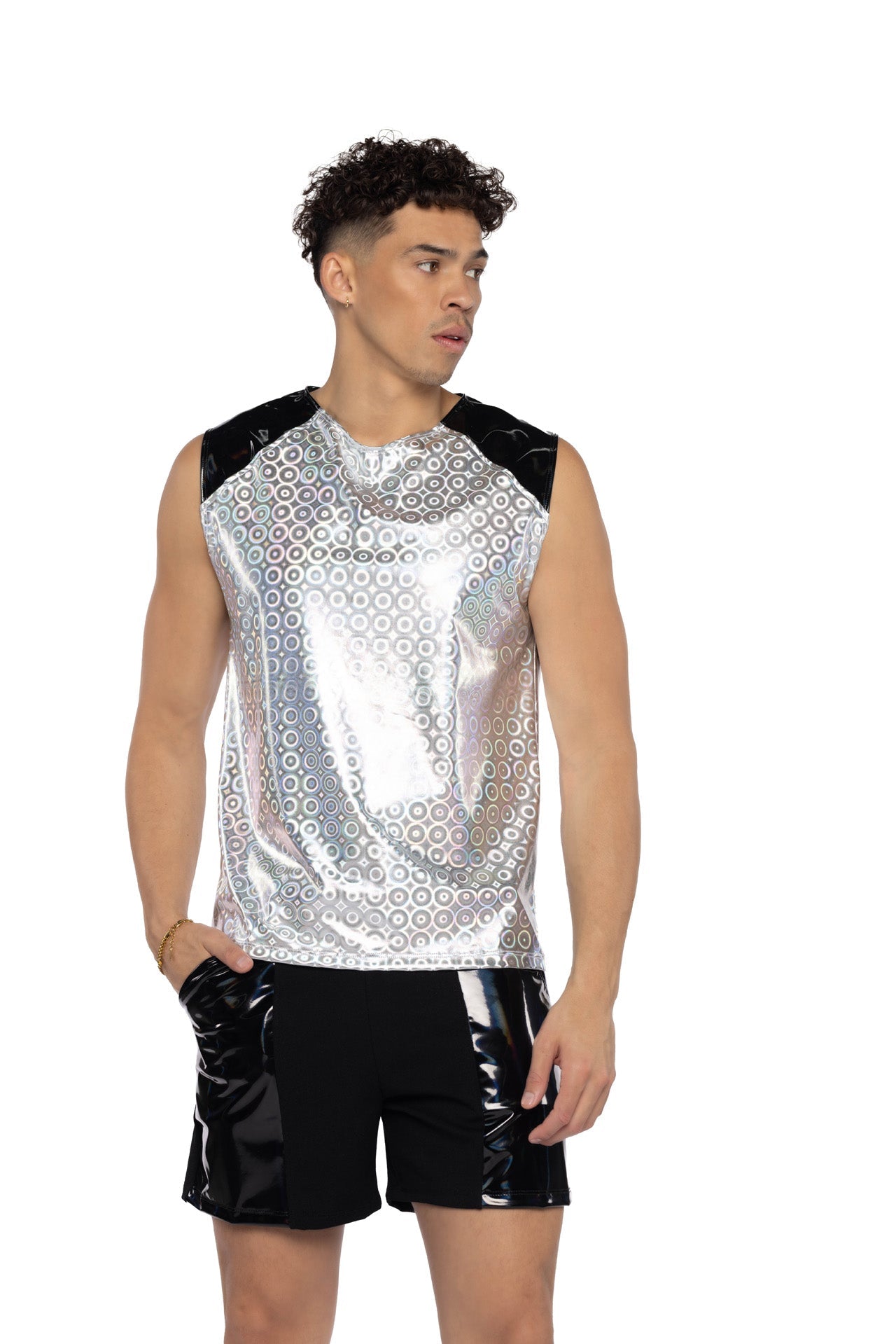 J-Valentine JR156 - Two-Tone Men's Sleeveless Shirt