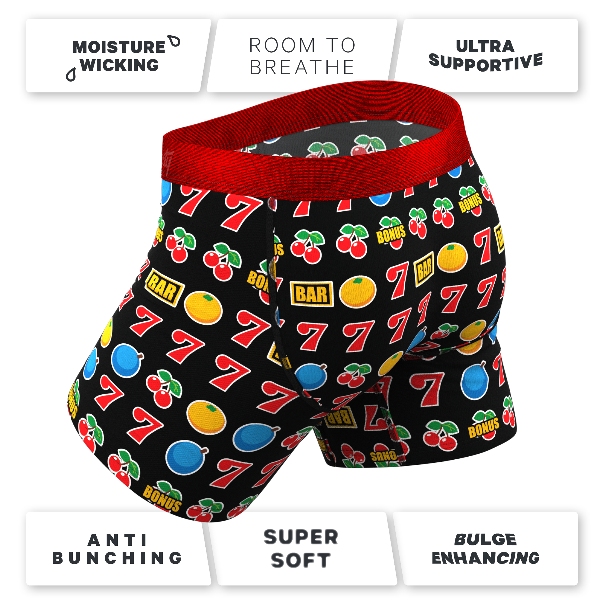 The Apex Jackpot | Slot Machine Ball Hammock® Pouch Underwear With Fly - Shinesty