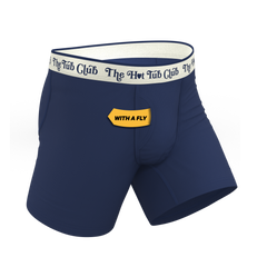 The Jet Set | Hot Tub Club Navy Ball Hammock® Pouch Underwear With Fly