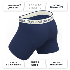 The Jet Set | Hot Tub Club Navy Ball Hammock® Pouch Underwear With Fly