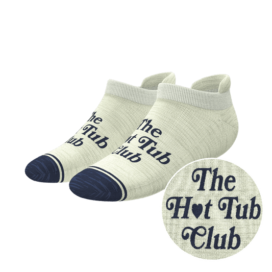 The Jet Set | Hot Tub Club Oatmeal Heel Hammock™ Ankle Socks