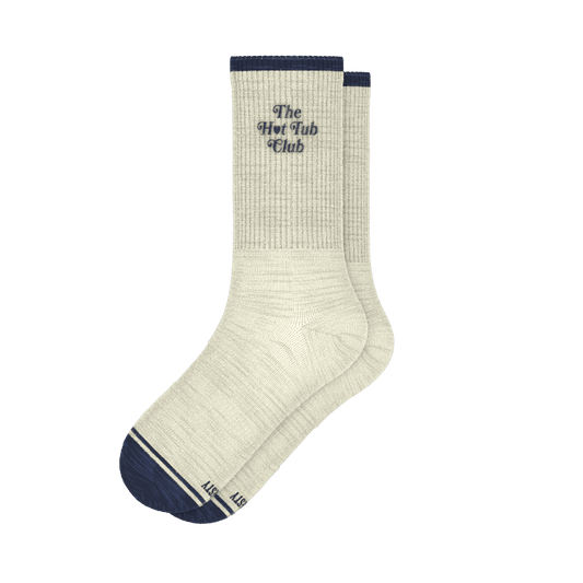 The Jet Set | Hot Tub Club Oatmeal Heel Hammock™ Crew Socks