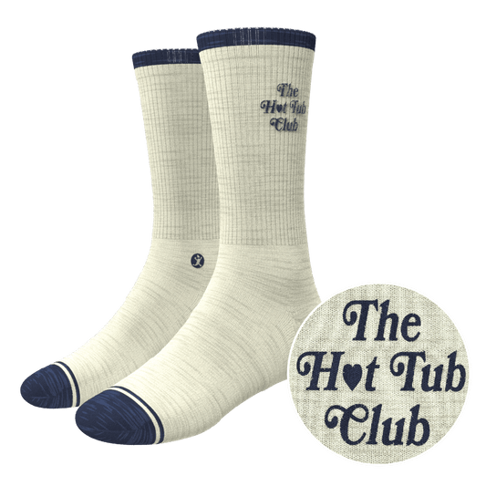 The Jet Set | Hot Tub Club Oatmeal Heel Hammock™ Crew Socks