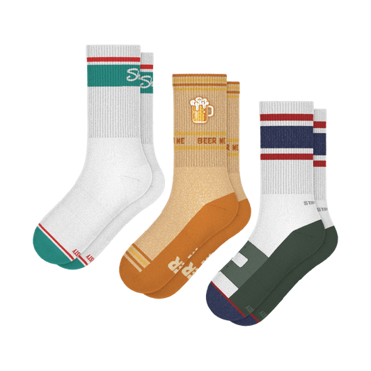 The Jokester | Heel Hammock™ Crew Socks 3 Pack