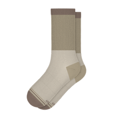 The Khaki | Tan Color Block Heel Hammock™ Crew Socks