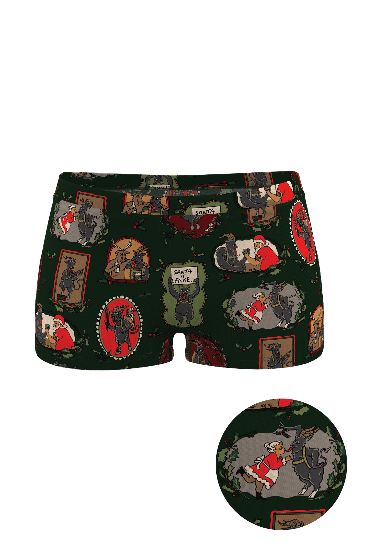 The King Krampus | Krampus Print Modal Boyshort Underwear