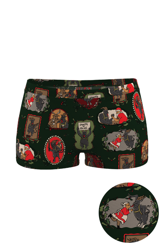 The King Krampus | Krampus Print Modal Boyshort Underwear