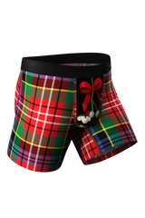 The Kiss Me There | Mistletoe Plaid Christmas Ball Hammock® Pouch Underwear