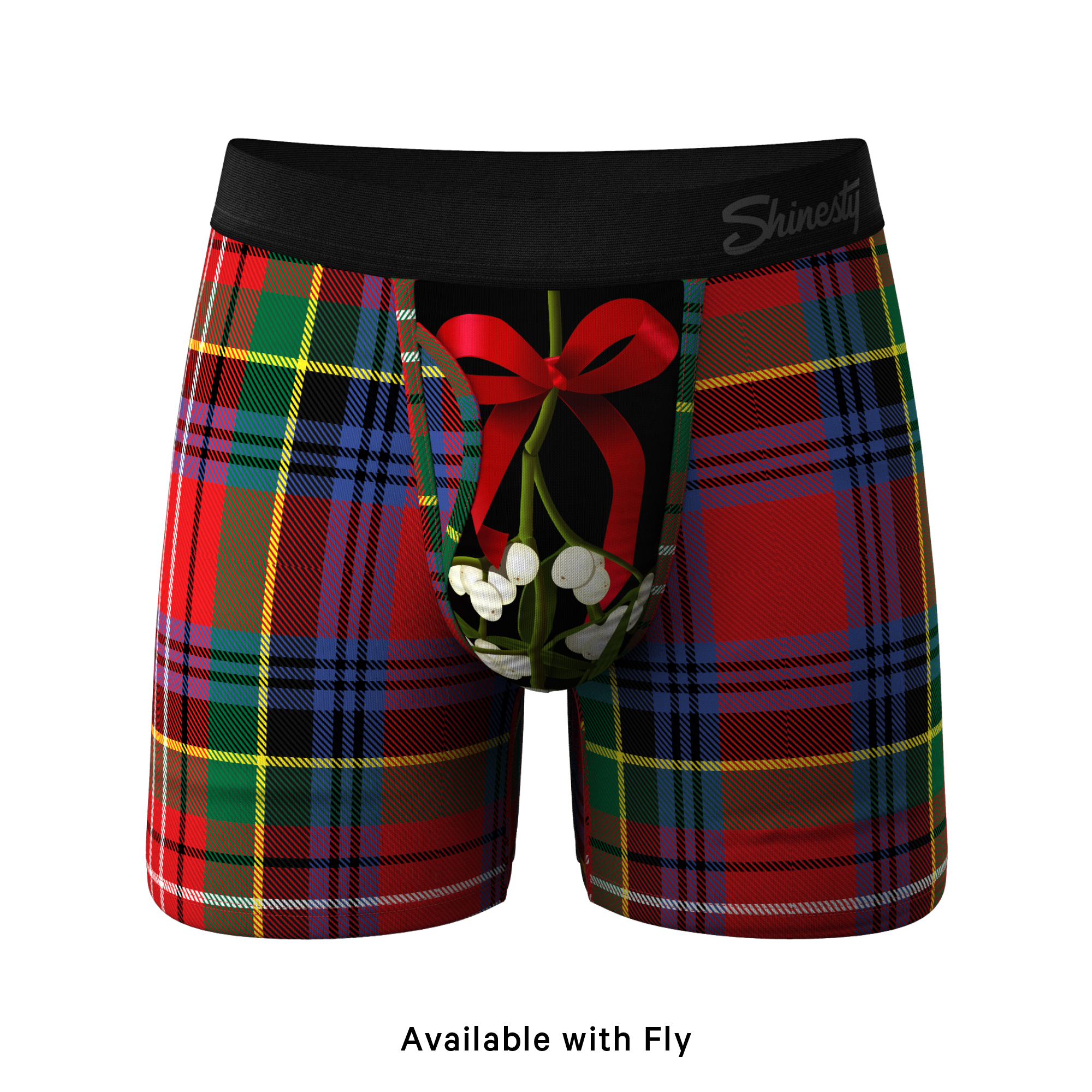 The Kiss Me There | Mistletoe Plaid Christmas Ball Hammock® Pouch Underwear