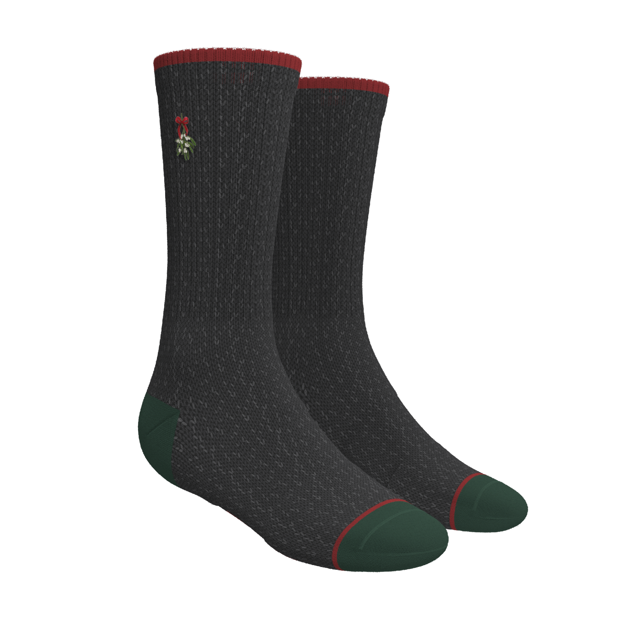 The Kiss Me There | Mistletoe Heel Hammock™ Crew Socks