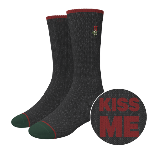 The Kiss Me There | Mistletoe Heel Hammock™ Crew Socks