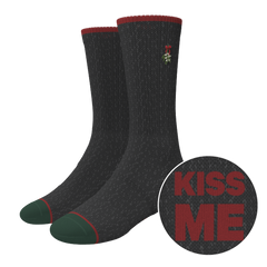 The Kiss Me There | Mistletoe Heel Hammock™ Crew Socks