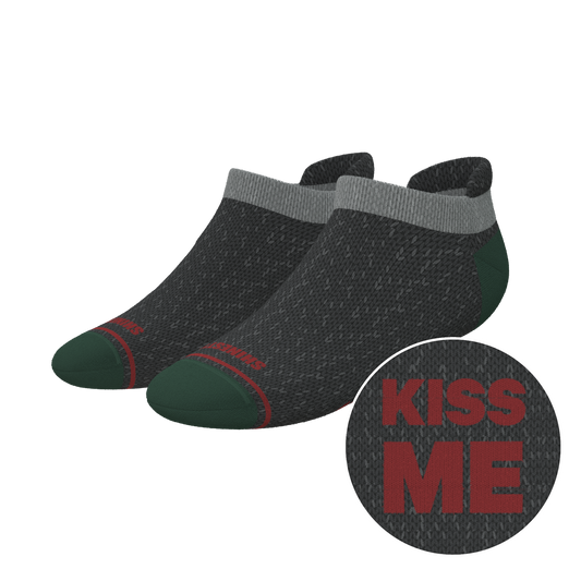 The Kiss Me There | Mistletoe Heel Hammock™ Ankle Socks