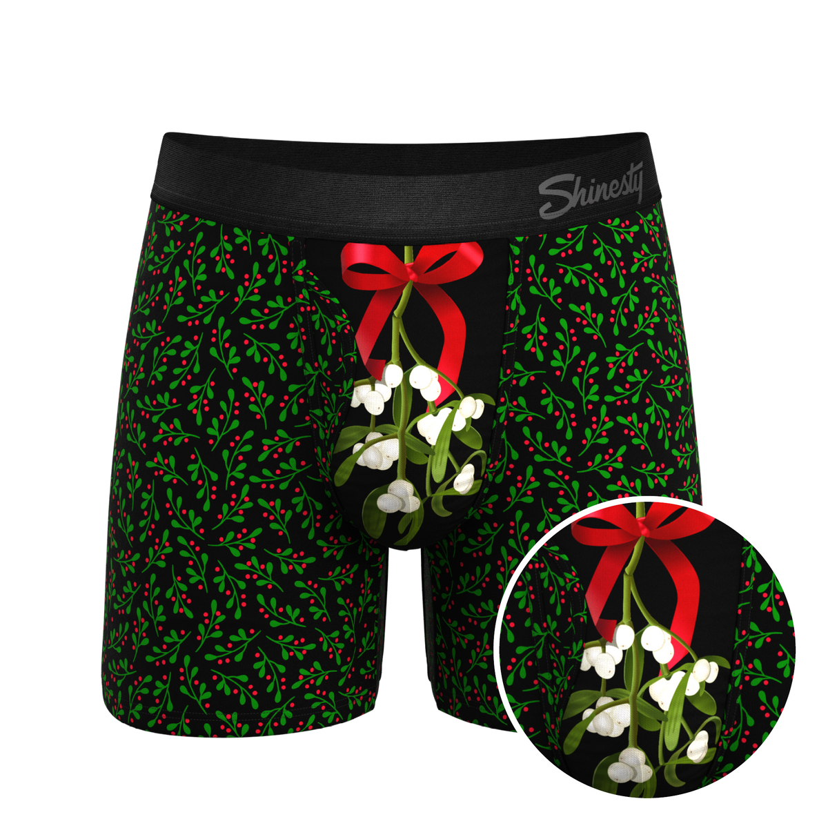 The Kiss Me There | Mistletoe Ball Hammock® Pouch Underwear With Fly