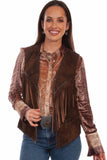 Scully Leather Womens leatherwear chocolate ladies vest