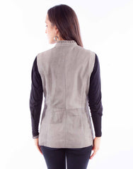 Scully Leather Womens leatherwear grey ladies vest