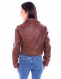 Scully Leather Womens leatherwear cognac ladies mc jacket