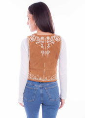 Scully Leather Leatherwear Womens Emb Ladies Vest