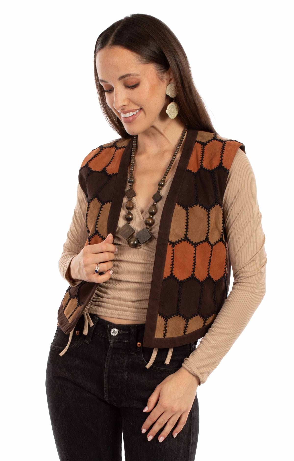 Scully Leather Multi Color Ladies Vest L1139