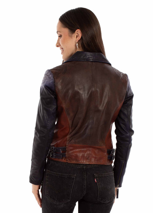 Scully Leather Vintage Brown Ladies Mc Jacket L1140