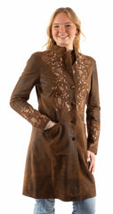 leatherwear womens brown 100% leather ladies jacket