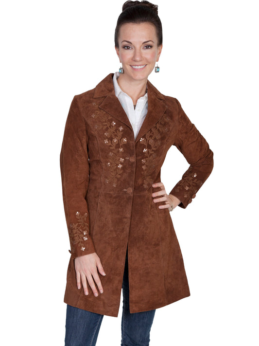 Scully Leather Womens leatherwear cinnamon langley coat