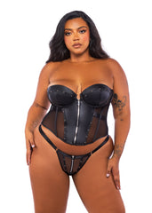 Roma Costume Lust & Leather Corset 2-Piece Set