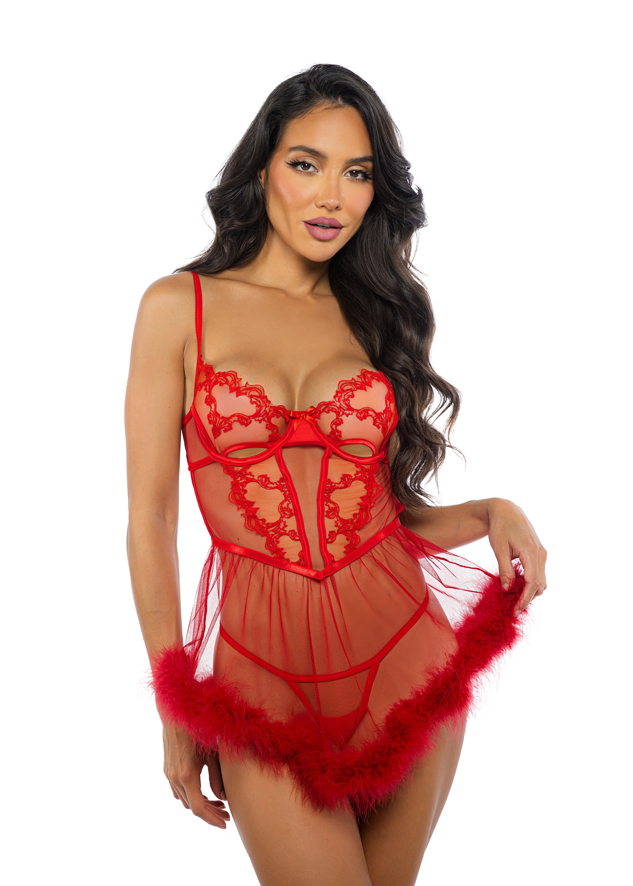 Roma Costume Baroque Heart Babydoll 2-Piece Set