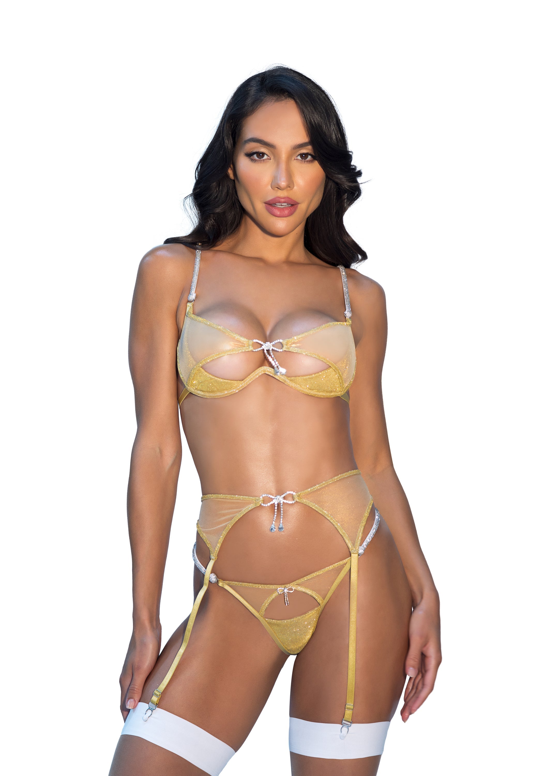 Roma Costume Gilded Beauty 3-Piece Garter Set