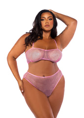 Roma Costume Think Pink Rhinestone Tube 2-Piece Short Set