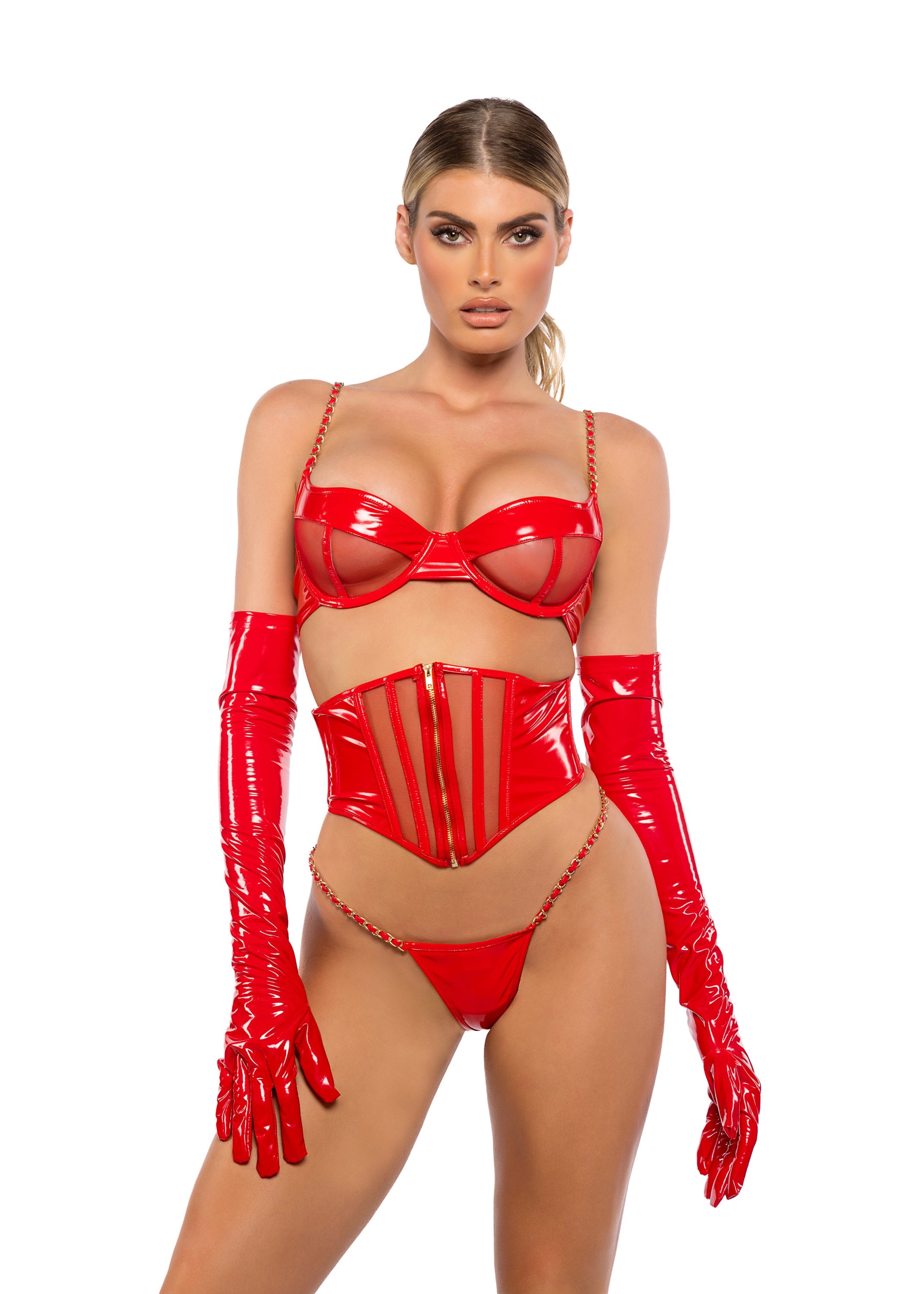 Roma Costume Midnight Minx 3-Piece Waspie Set