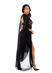 Roma Costume Smoldering Maxi Nightgown 2-Piece Set