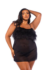 Roma Costume Amelia 2-Piece Feather Babydoll