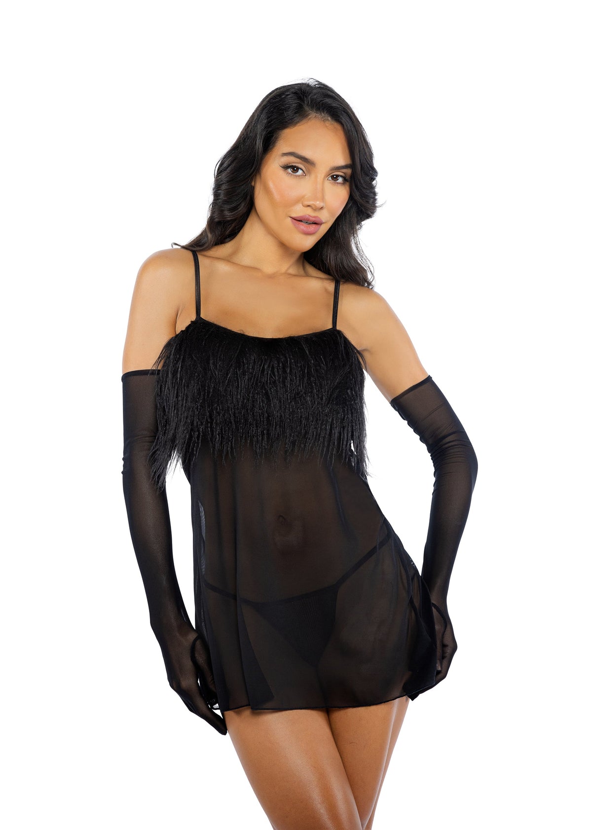 Roma Costume Amelia 2-Piece Feather Babydoll