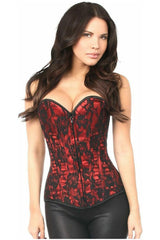 Daisy Corsets Lavish Red Lace Front Zipper Corset