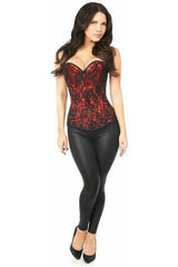 Daisy Corsets Lavish Red Lace Front Zipper Corset