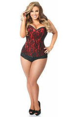 Daisy Corsets Lavish Red Lace Front Zipper Corset