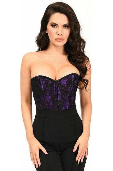 Daisy Corsets Lavish Purple Lace Front Zipper Corset