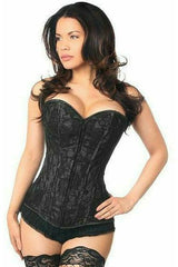 Daisy Corsets Lavish Black Lace Front Zipper Corset