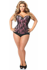 Daisy Corsets Lavish Pink Lace Front Zipper Corset