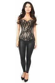 Daisy Corsets Lavish Tan Lace Front Zipper Corset